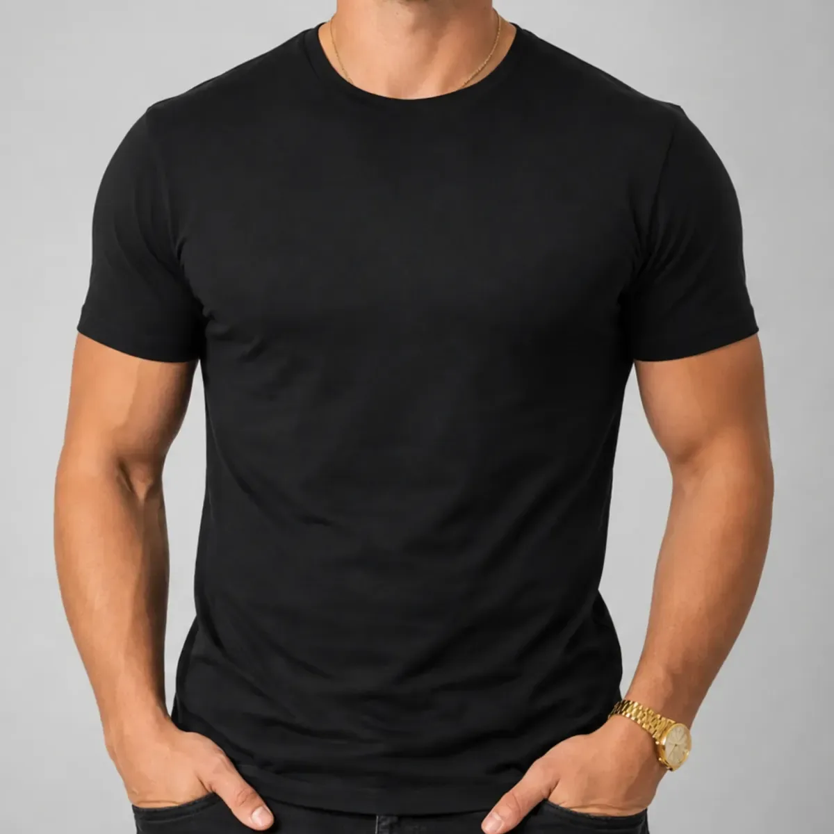 Camiseta Básica Masculina Algodão Lisa Malha Peruana Premium