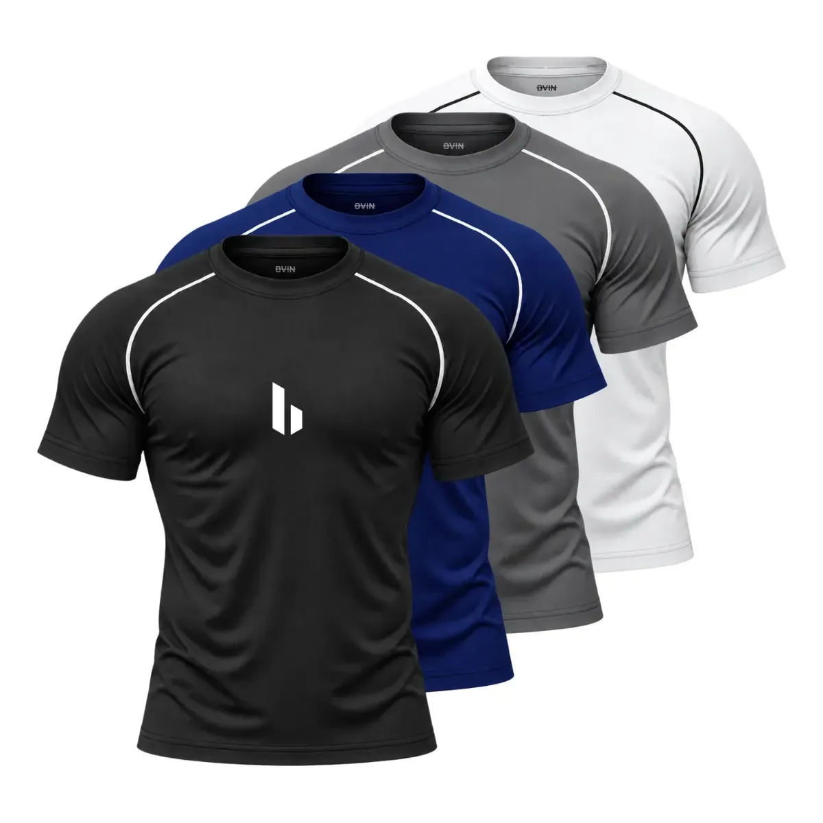 Kit 4 Camisetas Academia Poliester Dry Fit Leve Exercicios