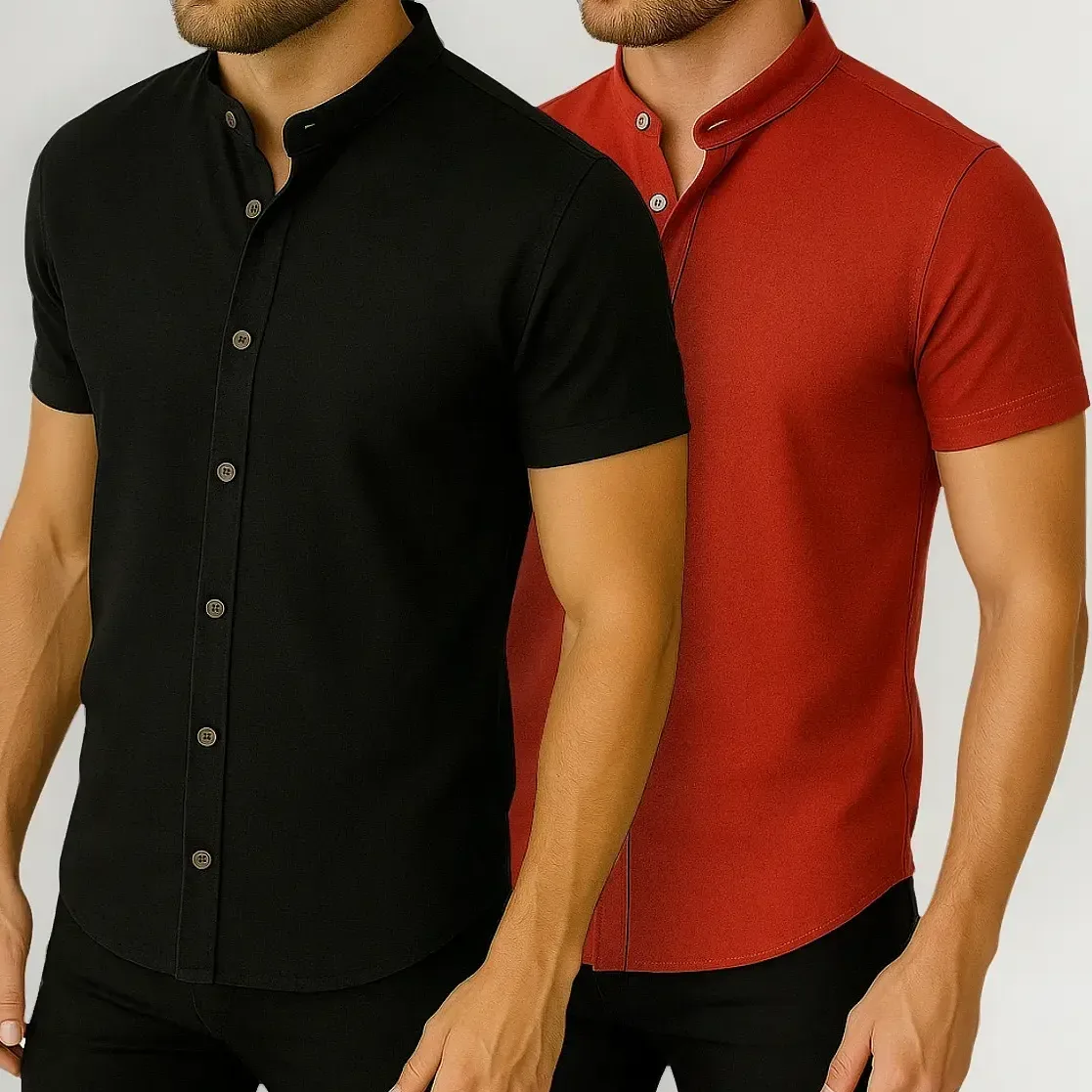 Kit 2 Camisas Masculina Gola Padre Social Esporte Trabalho